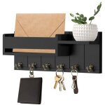 Bois boite a clef, bo�te � cl�s en bois avec 6 crochets � cl�s, bo�te � cl�s moderne, porte - cl�s mural ...