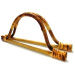 Bois rotin poign�es tiss�es 2 pi�ces anse de sac poign�es de sac en bois anse pour sac � main sac � main ...