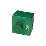 Geba boite 1 bouton vert 'coup de poing vert' � accrochage geba