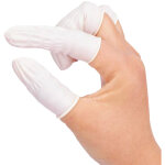 Bo�te de 144 doigtiers latex non poudr� blanc tm - pip - france elfcp - 002 - tm