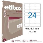 Boite de 2400 �tiquettes - format 64 x 33. 9 mm - etibox - apli 100323