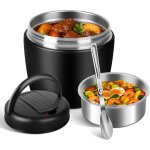 Bo�te alimentaire isotherme, 1. 2l boite isotherme repas chaud, lunch box isotherme avec cuill�re, thermos ...