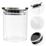 Bo�te alimentaire sous vide 900ml verre clair c�r�ales snacks cuisine