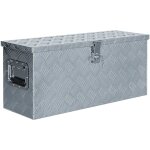 Bo�te en aluminium - coffre de rangement - stockage rangement 76, 5 x 26, 5 x 33 cm argent� 822633