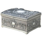 Bo�te � bijoux de rangement - bo�te � bijoux vintage � motif floral pour colliers et bagues - bo�te � ...