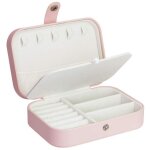 Bo�te � bijoux de voyage en cuir, petite bo�te � bijoux pour femmes, bo�te de rangement en cuir pour ...