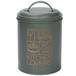 Bo�te � biscuits en m�tal vert 13, 5x13, 5x17, 5 bioclimatique