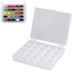 Bo�te � bobines vide en plastique � 25 compartiments pour bobines de machine � coudre, accessoires de ...