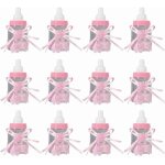 Bote de bouteilles de chocolat pour dcorations de fte prnatale (12 pices, rose)