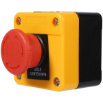 Bo�te de commande avec bouton poussoir verrouillage arret d'urgence rouge en plastique signe d'arr�t ...