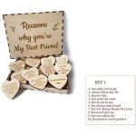 Bo�te cadeau bois personnalis�e grav�e c?ur - id�e cadeau unique pour meilleure amie - coffret bois amiti� ...
