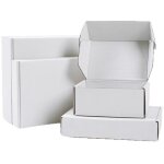 Bo�te en carton 25 x 20 x 7 cm , bo�te de transport blanche