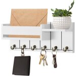 Bote  cls en bois, bote  cls en bois avec 6 crochets, bote  cls moderne, bote  cls murale ...