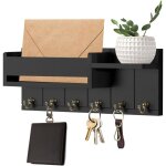 Bo�te � cl�s en bois, avec 6 crochets, style moderne, � fixer au mur, pour salon, cuisine, bureau, couloir ...