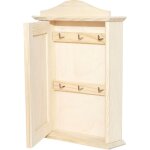 Bo�te � cl�s murale bois avec 6 crochets rangement 20x6x29, 5 cm