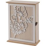 Bo�te � cl�s murale en bois armoire a clef murale avec 6 crochets bo�te � cl�s en bois pour les entr�es, ...