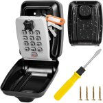 Boite a clefs securisee exterieur, grande boitier a cle murale avec code 12 chiffres �tanche antirouille ...