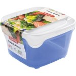 Bote de conglation  fresh & frozen  lot de 3 translucide bleu / blanc