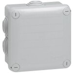 Boîte de dérivation étanche carrée plexo - gris ral7035 - 650°c - ip55 105x105x55 Boîte de dérivation étanche carrée plexo - gris ral7035 - 650°c - ip55 105x105x55