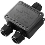 Bo�te de d�rivation �tanche ip68 3 voies pour l'ext�rieur avec presse - �toupes m25 pour petit bo�tier ...