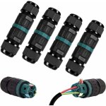 Boite de derivation ip68 etanche - lot de 4 connecteur �lectrique �xterieur 2 voies, bo�te de jonction ...
