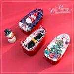 Bote d'chantillons de nol contenant en fer  bonbons organisateur de crme portable petite bote de ...