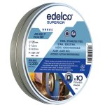 Bo�te edelco power - pack avec 10 disques � tron�onner les m�taux as 60 t inox de 115 mm