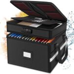 Boite ignifuge, porte - documents ignifuge avec serrure, bo�te de rangement ignifuge � 2 couches(39. ...