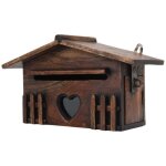 Bo�te aux lettres en bois r�tro �tanche pour ext�rieur bureau et domicile