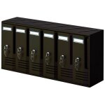 Bo�te aux lettres mod�le cube 6 places aluminium 620x175x300 copropri�t� - s�jour