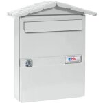 Bo�te aux lettres ext�rieure btv mod. chalet 240x87x345 mm acier blanc - talla
