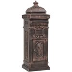 Vidaxl - bote aux lettres  pilier aluminium vintage bronze antirouille