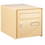 Bote aux lettres probat decayeux - double face - l 302 x h 300 x p 410 mm - beige - ral 1013