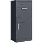 Bo�te aux lettres relaxdays, compartiment colis, 2 cl�s, h x l x p 112 x 51 x 38 cm, acier galvanis�, ...