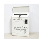 Bote aux lettres verrouillable en fer bote aux lettres murale vintage letter post mailbox blanc