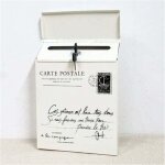 Boîte aux lettres verrouillable en fer boîte aux lettres murale vintage letter post mailbox blanc Boîte aux lettres verrouillable en fer boîte aux lettres murale vintage letter post mailbox blanc