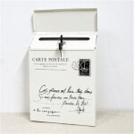 Bo�te aux lettres verrouillable en fer bo�te aux lettres murale vintage letter post mailbox blanc