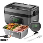 Bo�te � lunch chauffante sans fil, batterie auto - chauffante de 24 000 mah, 1, 6 l, portable, pour adultes, ...