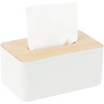 Bo�te � mouchoirs en bois, 21x13x9cm, plastique, rectangulaire, pour salle � manger, bureau, voitures, ...