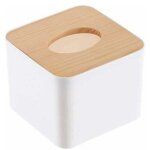 Bo�te � mouchoirs, couvercle en bois amovible en plastique, organisateur de mouchoirs, organisateur de ...