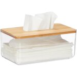 Bote  mouchoirs, distributeur, rectangulaire, hxlxp: 10x23, 5x13 cm, transparent - nature - lntyq