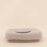 Boite � mouchoirs en jute 26x16cm