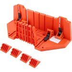 Boîte à onglets de serrage 35, 6 cm - pour scie à main et coupe du bois - pince intégrée - plastique ... Boîte à onglets de serrage 35, 6 cm - pour scie à main et coupe du bois - pince intégrée - plastique ...