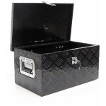 Bo�te � outils en aluminium 50, 8x30, 5x24cm caisse de transport noire d'atelier avec cl�s - xpotool