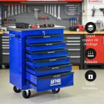 Bo�te � outils chariot 6 tiroirs sur roulettes rangement m�tallique pour garage entrep�t et atelier de ...