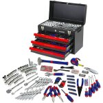 Bo�te � outils complete pour m�canique, caisse � outils avec bo�te m�tallique lourde r�sistante � 3 tiroirs ...
