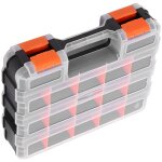 Bo�te de pi�ces, caisse � outils antichoc de pi�ces de conception de grille pour l'�lectricien (double ...