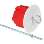 Boite point de centre cloison s�che diam�tre 67mm tige filet�e