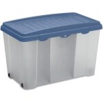 Bo�te de rangement 120l en plastique transparent empilable sans bpa gain de place caisse de rangement ...