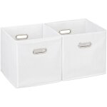 Bo�tes de rangement 6 x, panier d'�tag�re sans couvercle, caisse pliable avec poign�es, bo�te en tissu, ...